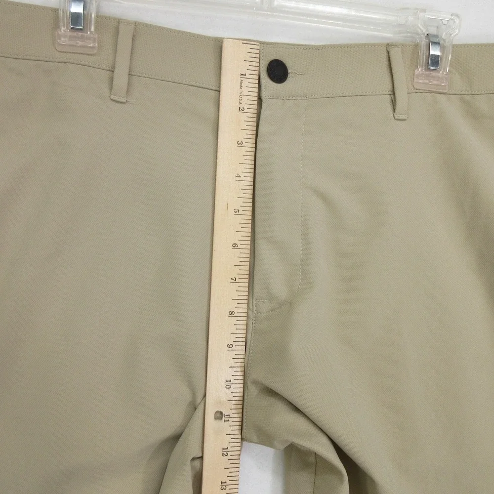 Banana Republic Men's Pants 34x34 Golf Khaki Tan Polyester Performance Stretch